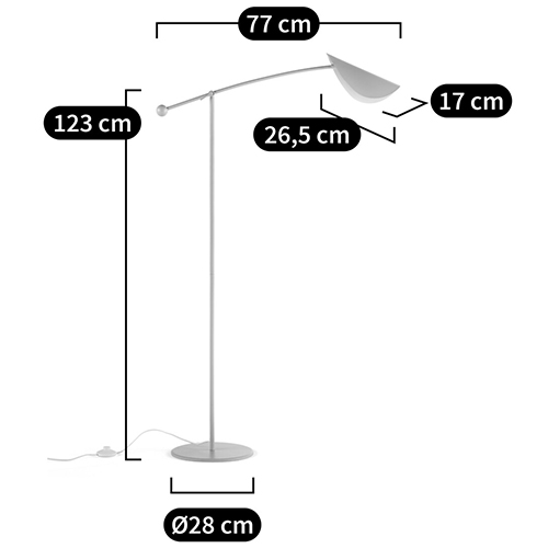 Торшер с поворотным плафоном Aracea Beige Floor Lamp Торшер с поворотным плафоном Aracea Beige Floor Lamp в Твери