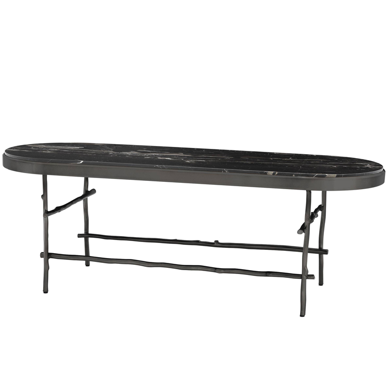 Кофейный стол Eichholtz Coffee Table Tomasso Черный Мрамор Nero Темная бронза Кофейный стол Eichholtz Coffee Table Tomasso Черный Мрамор Nero Темная бронза в Твери | Loft Concept