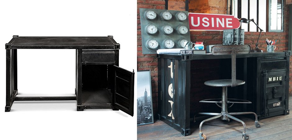 Письменный стол Metal Sea Container Desk Письменный стол Metal Sea Container Desk - Loft-Concept в Твери