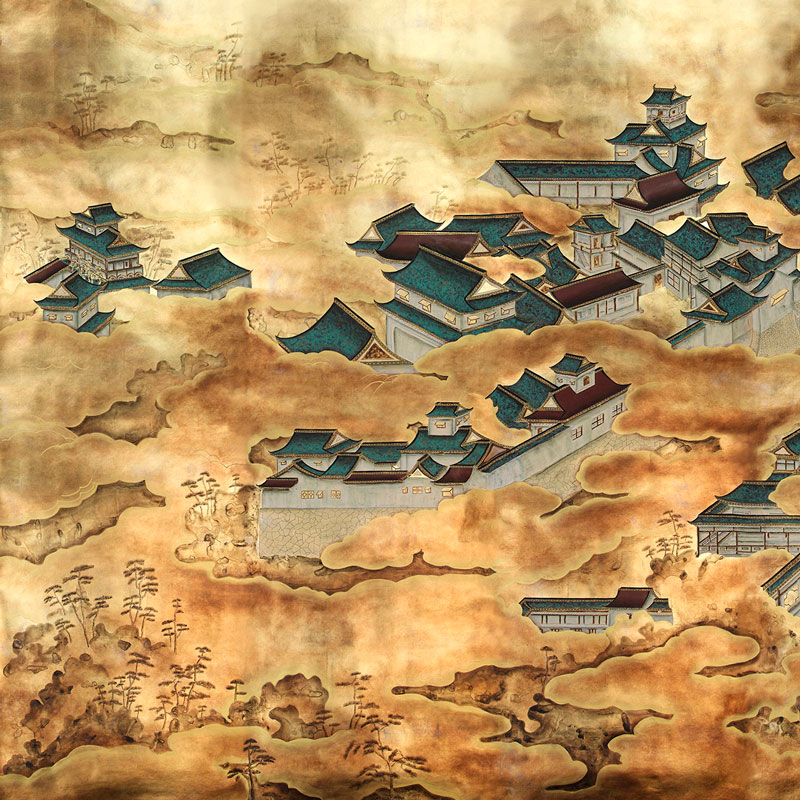 Обои ручная роспись Imperial Palace Original colourway on Deep Rich Gold gilded paper  в Твери | Loft Concept 