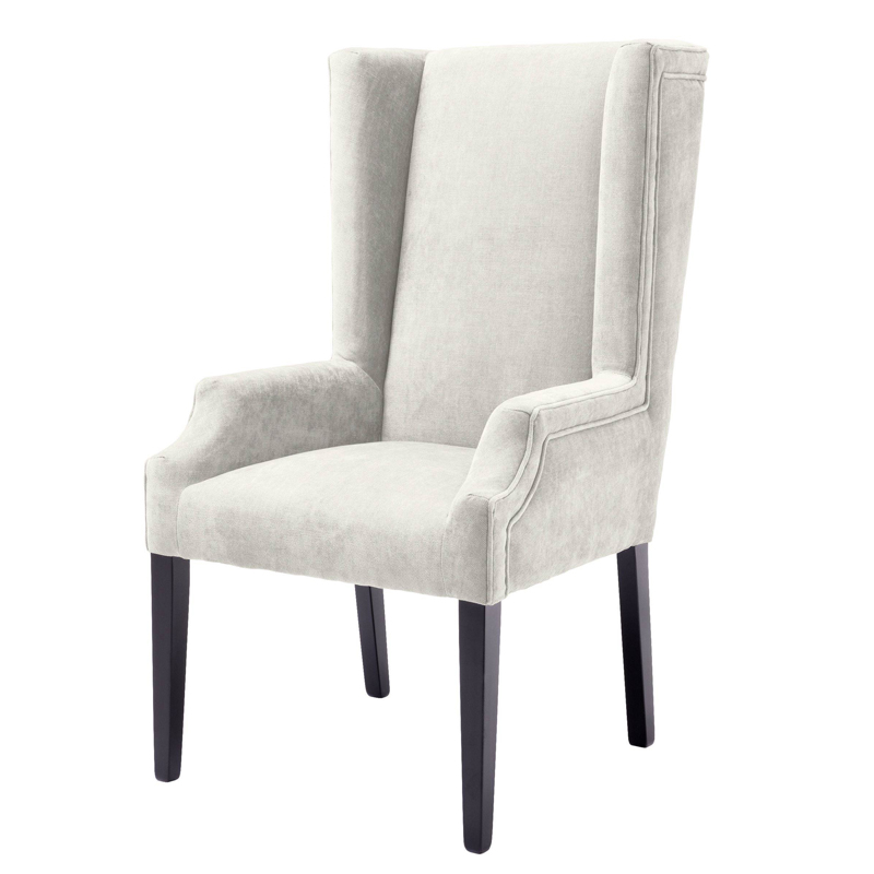 Стул Eichholtz Dining Chair Tempio sand Молочный Черный в Твери | Loft Concept 