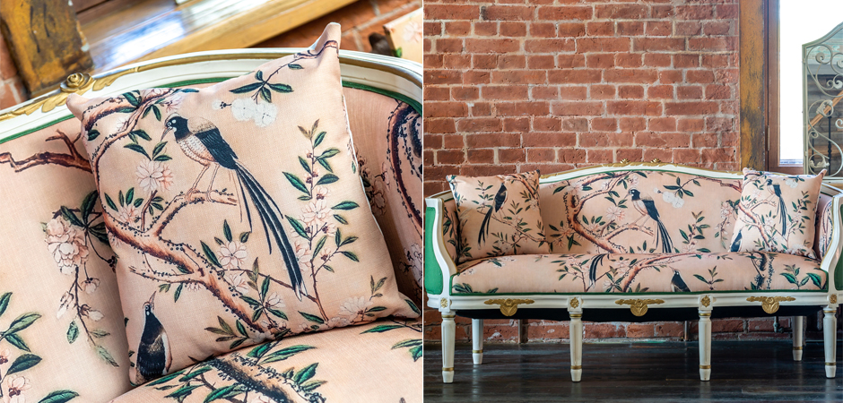 Декоративная подушка Beige and Green Chinoiserie 2 Декоративная подушка Beige and Green Chinoiserie 2 - Loft-Concept в Твери