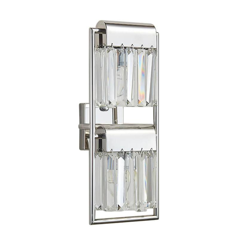 Бра Crystal Pendants chrome 2 Прозрачное Стекло Хром Бра Crystal Pendants chrome 2 Прозрачное Стекло Хром в Твери | Loft Concept
