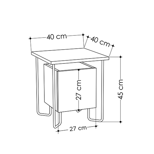 Прикроватная тумба белого цвета с дверцей ACRES NIGHTSTAND WHITE Прикроватная тумба белого цвета с дверцей ACRES NIGHTSTAND WHITE в Твери