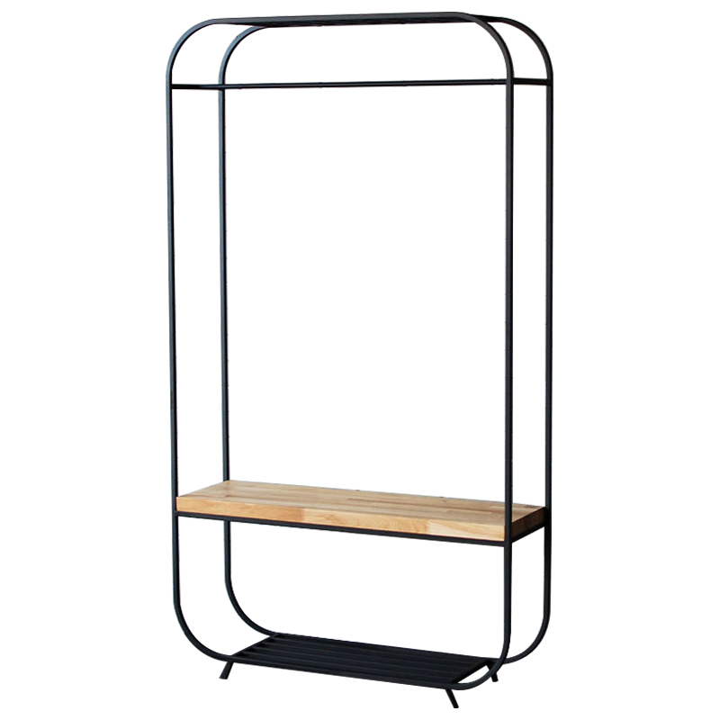 Рейл Hardin Industrial Metal Rust Clothes Rail Черный Светлый дуб Рейл Hardin Industrial Metal Rust Clothes Rail Черный Светлый дуб в Твери | Loft Concept