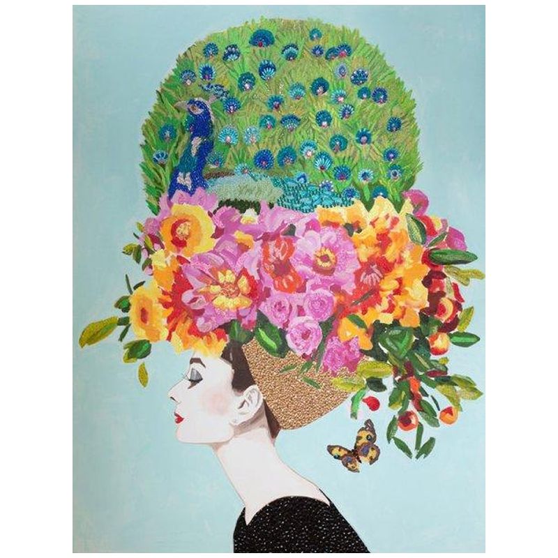 Картина Audrey with Floral Bouquet and Peacock Headdress Мульти Картина Audrey with Floral Bouquet and Peacock Headdress Мульти в Твери | Loft Concept