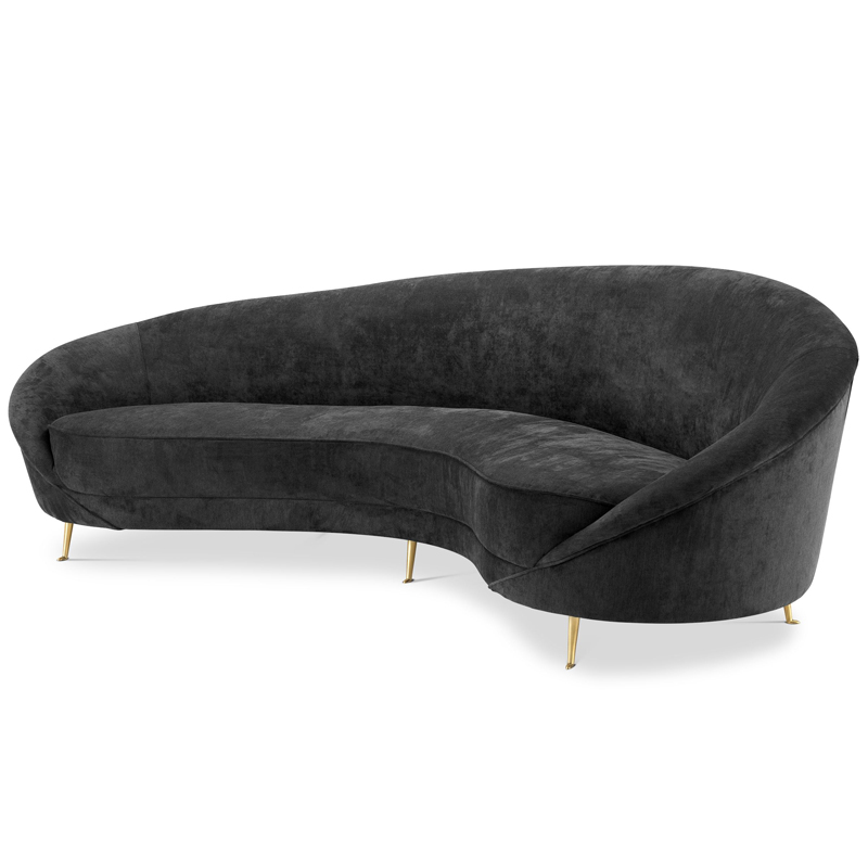 Диван Eichholtz Sofa Provocateur Black Черный Латунь Диван Eichholtz Sofa Provocateur Black Черный Латунь в Твери | Loft Concept