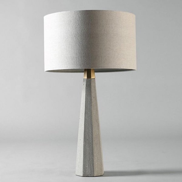 Настольная лампа Concrete Stone Table Lamp Tube Серый Настольная лампа Concrete Stone Table Lamp Tube Серый в Твери | Loft Concept