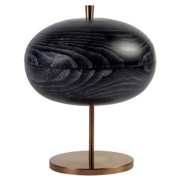 Черная чаша с крышкой Black Bowl Wood Золотой Черный Черная чаша с крышкой Black Bowl Wood Золотой Черный в Твери | Loft Concept