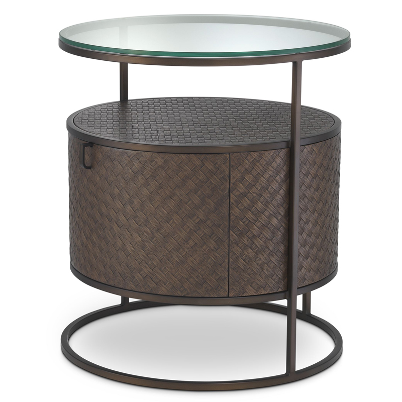 Приставной стол Eichholtz Bedside Table Napa Valley Темная бронза Коричневый Прозрачный Приставной стол Eichholtz Bedside Table Napa Valley Темная бронза Коричневый Прозрачный в Твери | Loft Concept