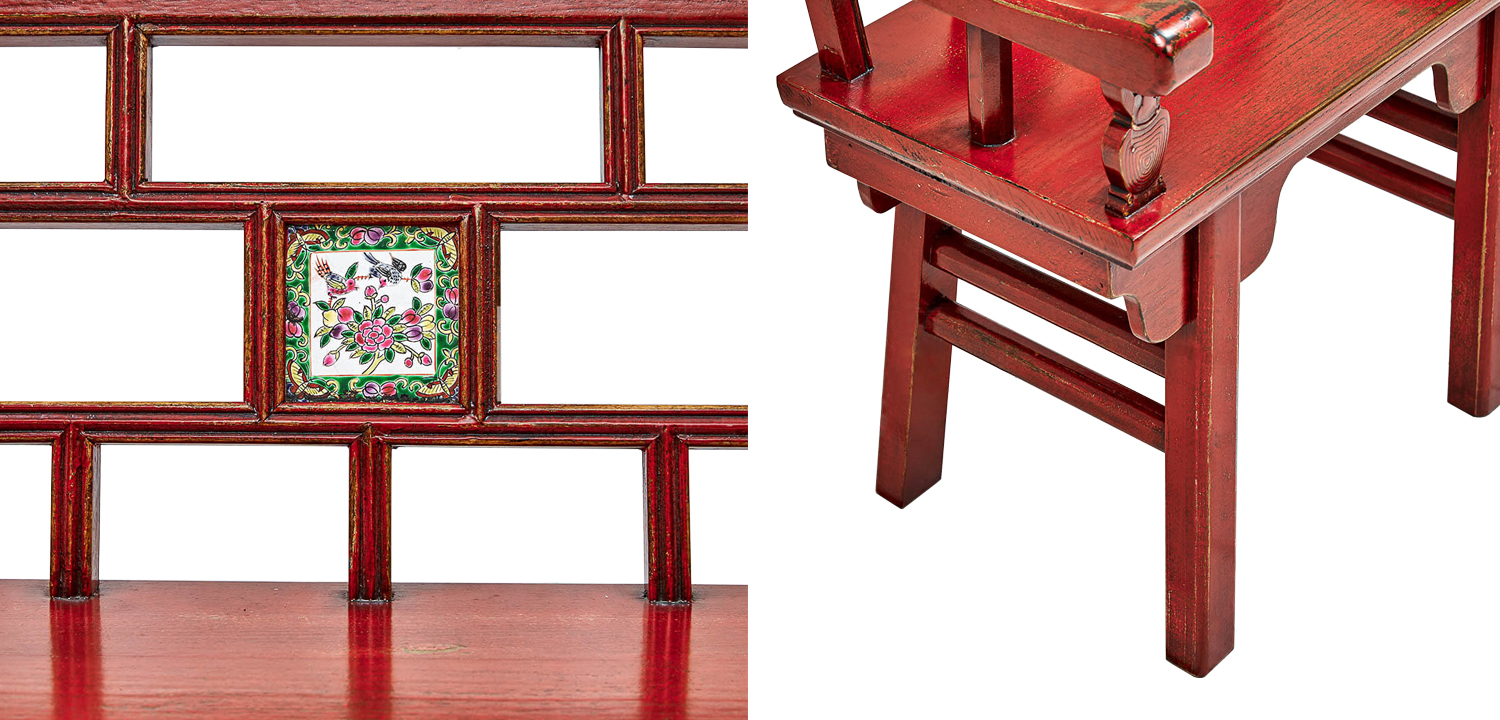 Стул Chinoiserie Red Stool - фото №1