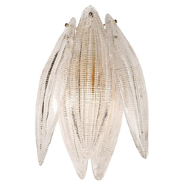 Бра Textured Glass Глянцевое золото Прозрачный (Transparent) Бра Textured Glass Глянцевое золото Прозрачный (Transparent) в Твери | Loft Concept