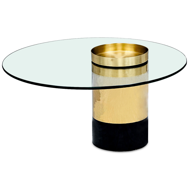 Кофейный стол Desi Coffee Table Латунь Прозрачный Черный Кофейный стол Desi Coffee Table Латунь Прозрачный Черный в Твери | Loft Concept