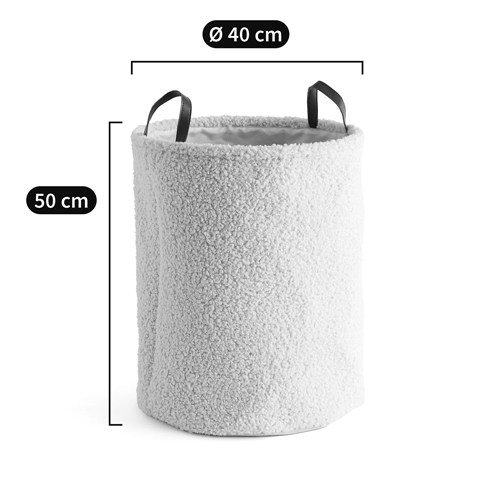 Корзина для белья из ткани букле Boucle Organizers Round в Твери