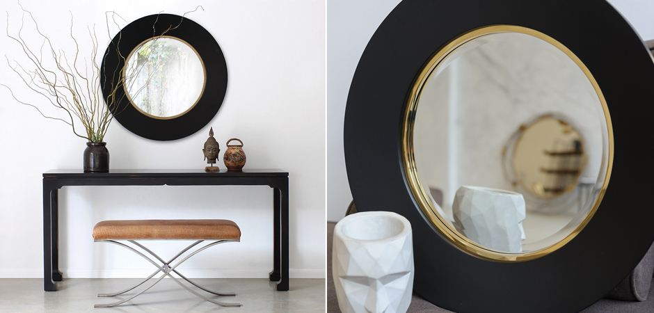 Зеркало Black Circle Mirror Зеркало Black Circle Mirror - Loft-Concept в Твери