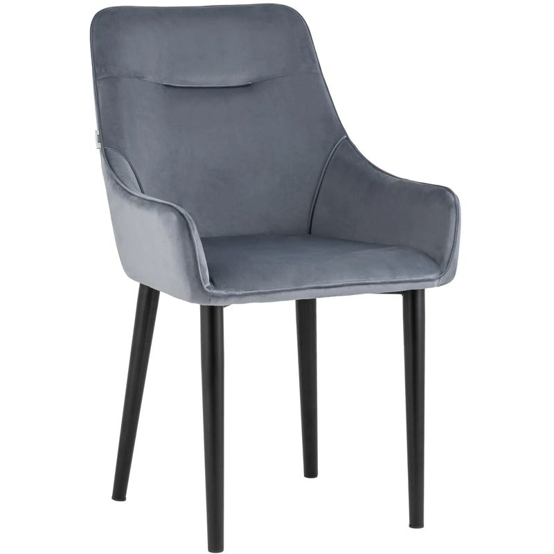 Стул Joan Chair Серый-Голубой Велюр Серо-голубой Черный Стул Joan Chair Серый-Голубой Велюр Серо-голубой Черный в Твери | Loft Concept