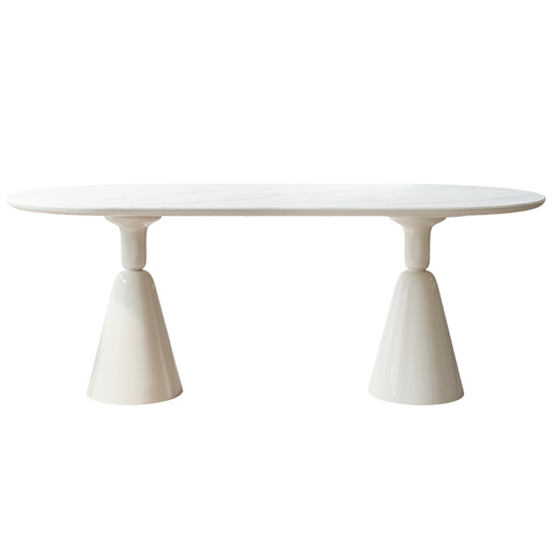 Обеденный стол Pion Dining Table Белый Белый Мрамор Bianco Обеденный стол Pion Dining Table Белый Белый Мрамор Bianco в Твери | Loft Concept