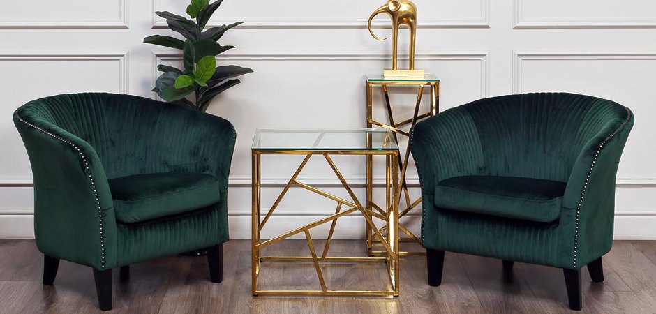 Подставка Serene Furnishing Gold Clear Glass Top stand Подставка Serene Furnishing Gold Clear Glass Top stand - Loft-Concept в Твери