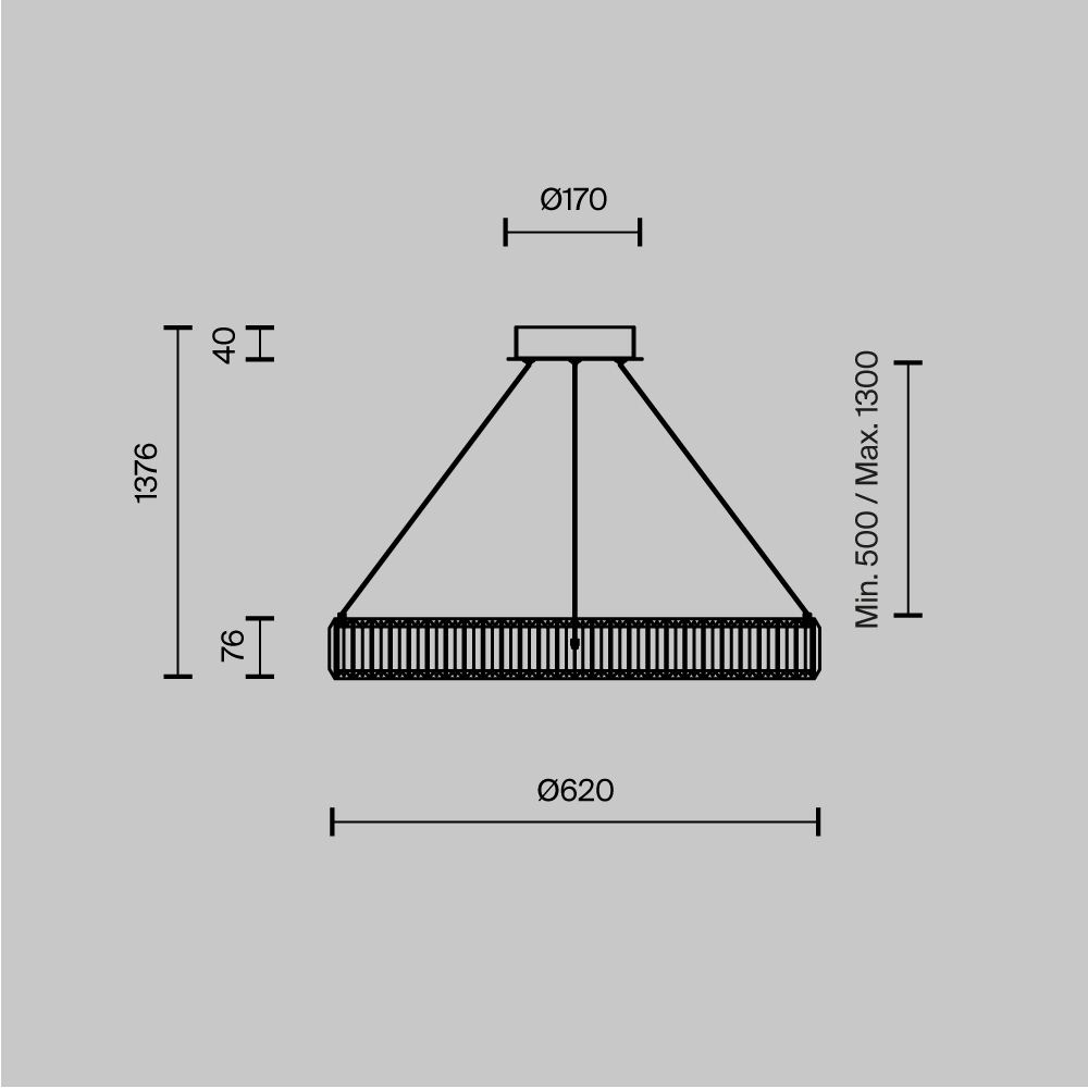Люстра подвесная Krone 3000К 90Вт в Твери