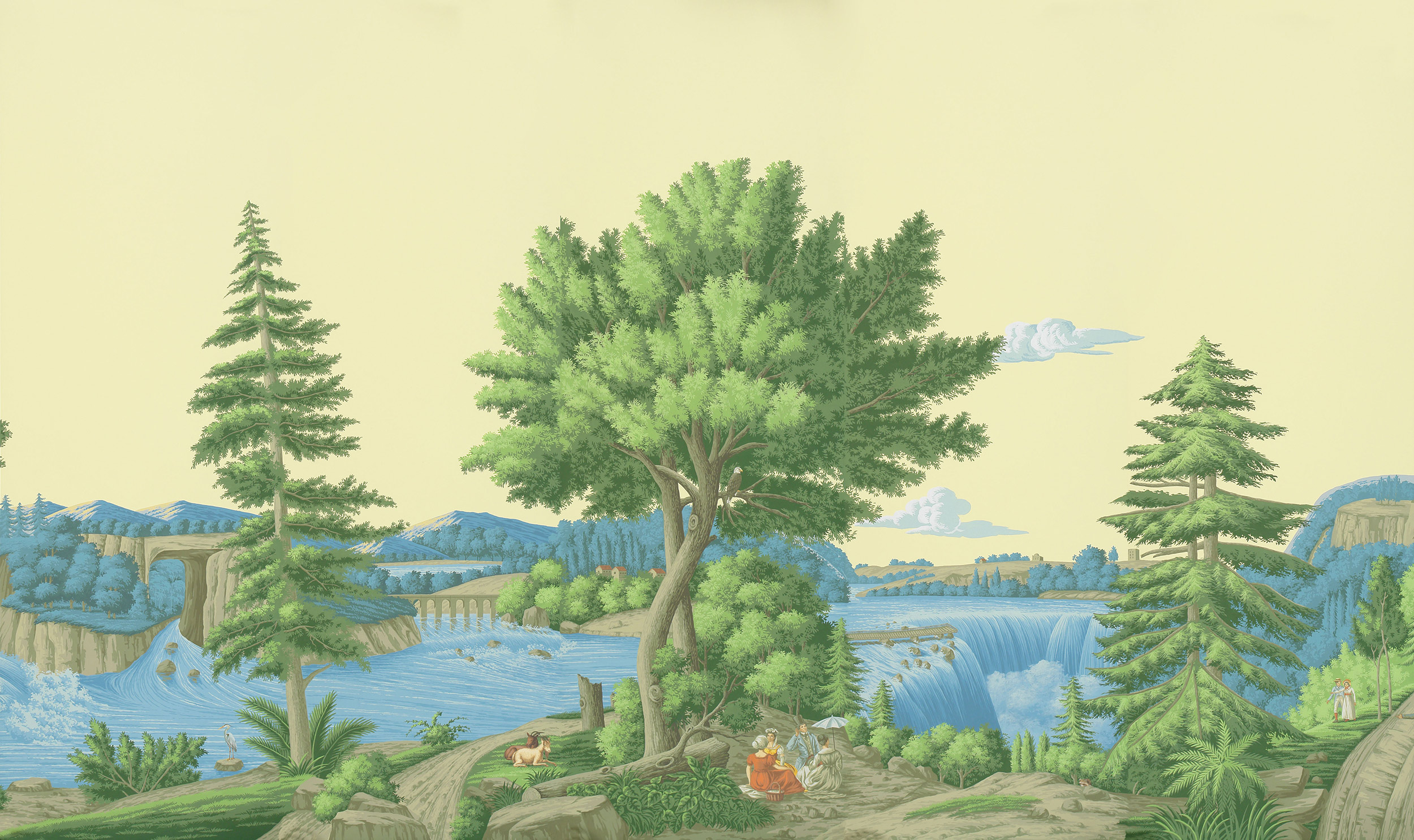Обои ручная роспись North American River Views Dufour on scenic paper Обои ручная роспись North American River Views Dufour on scenic paper - постер Loft-Concept в Твери