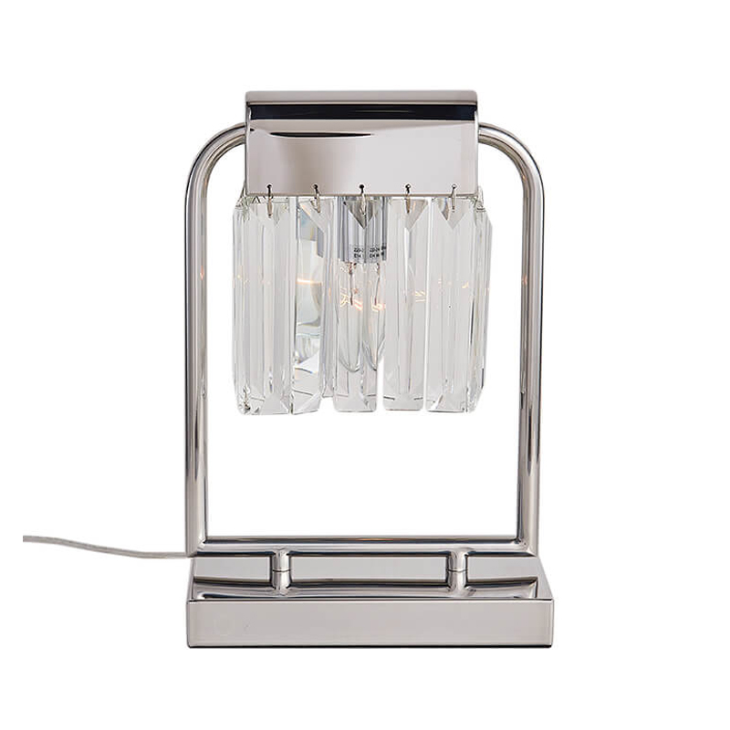 Настольная лампа Crystal Pendants chrome Прозрачное Стекло Хром Настольная лампа Crystal Pendants chrome Прозрачное Стекло Хром в Твери | Loft Concept