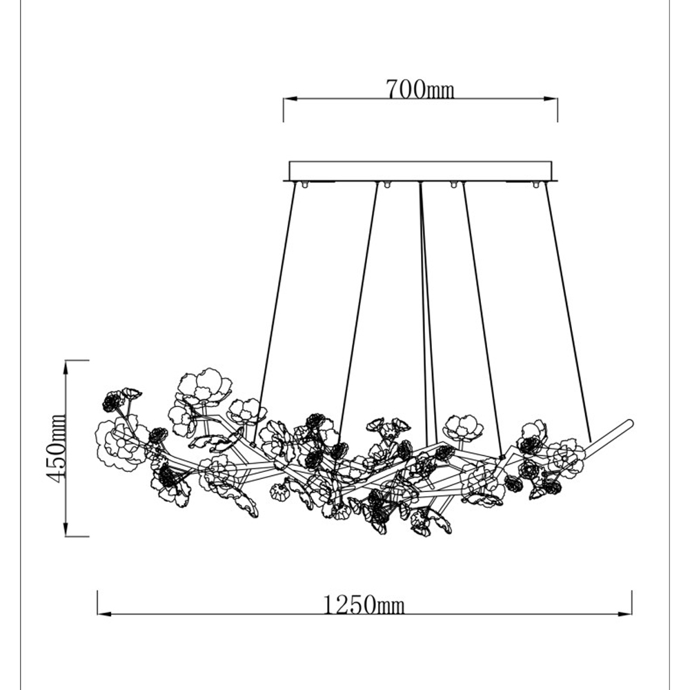 Люстра с цветочным декором Miscellaneous herbs в Твери