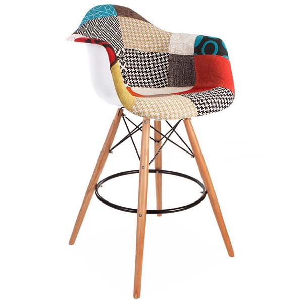 Барный Стул Patchwork bar style DSW Мульти Древесина Барный Стул Patchwork bar style DSW Мульти Древесина в Твери | Loft Concept