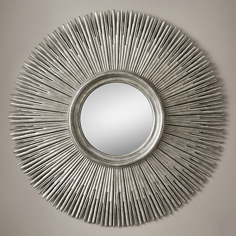 Restoration Hardware ROUND SUNBURST MIRROR Silver Серебро винтаж Restoration Hardware ROUND SUNBURST MIRROR Silver Серебро винтаж в Твери | Loft Concept