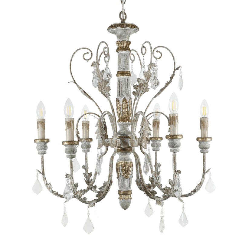 Люстра Narcisse Provence Chandelier Бронза Светло-серый Люстра Narcisse Provence Chandelier Бронза Светло-серый в Твери | Loft Concept