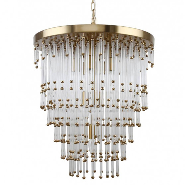 Люстра Restoration Hardware Luciano Chandelier 9 Латунь Прозрачный Люстра Restoration Hardware Luciano Chandelier 9 Латунь Прозрачный в Твери | Loft Concept
