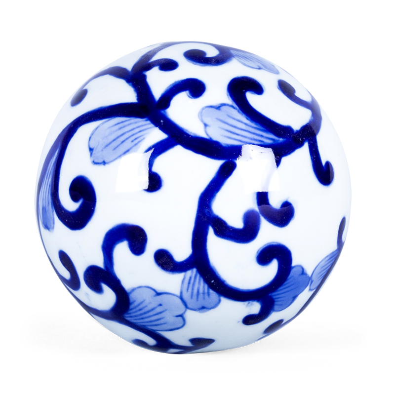 Статуэтка Blue & White Pattern Ball Белый Синий Статуэтка Blue & White Pattern Ball Белый Синий в Твери | Loft Concept