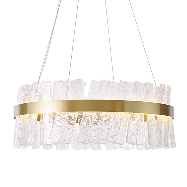 Люстра Ice Plates Chandelier Золотой Прозрачный Люстра Ice Plates Chandelier Золотой Прозрачный в Твери | Loft Concept