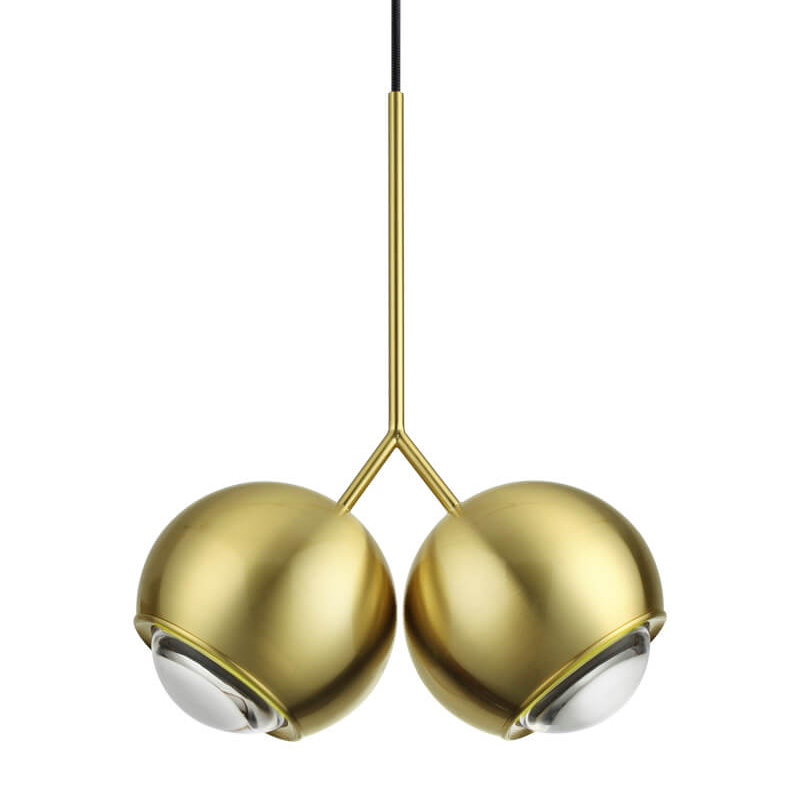 Подвесной светильник Ivor Pendant Double Gold Глянцевое золото Подвесной светильник Ivor Pendant Double Gold Глянцевое золото в Твери | Loft Concept