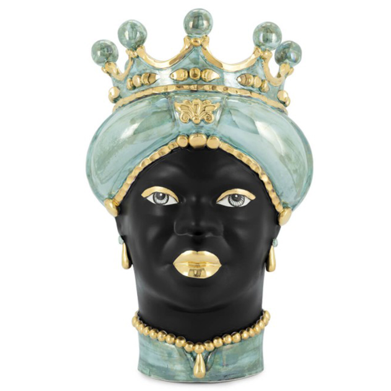 Ваза VASE MORO LADY MED. MOP green Черный Прозрачный зеленый Золотой Ваза VASE MORO LADY MED. MOP green Черный Прозрачный зеленый Золотой в Твери | Loft Concept