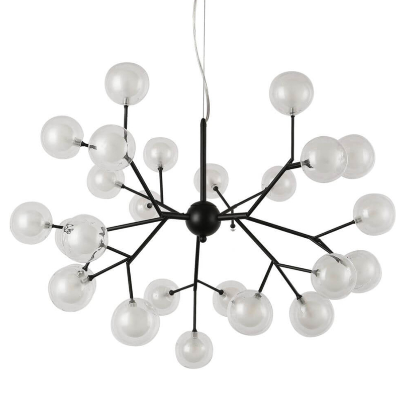 Люстра Berry Branch White Balls Черный Прозрачный Люстра Berry Branch White Balls Черный Прозрачный в Твери | Loft Concept