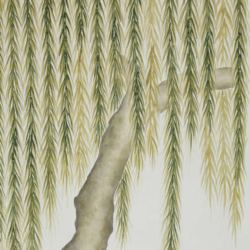 Обои ручная роспись Willow Original colourway on Bleached White dyed silk Обои ручная роспись Willow Original colourway on Bleached White dyed silk в Твери | Loft Concept