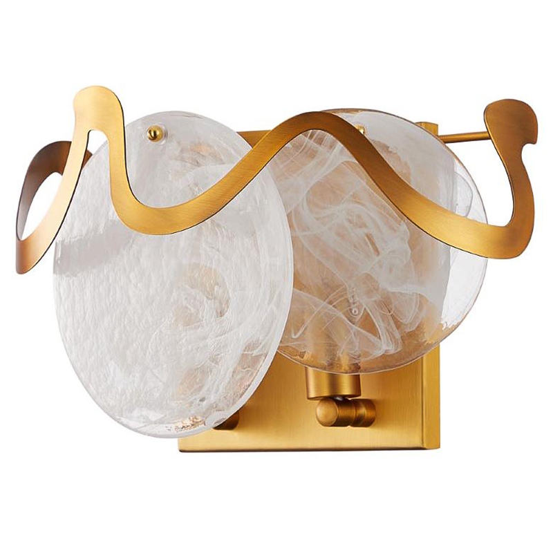Бра Darden Wall Lamp Бронза Белый Бра Darden Wall Lamp Бронза Белый в Твери | Loft Concept