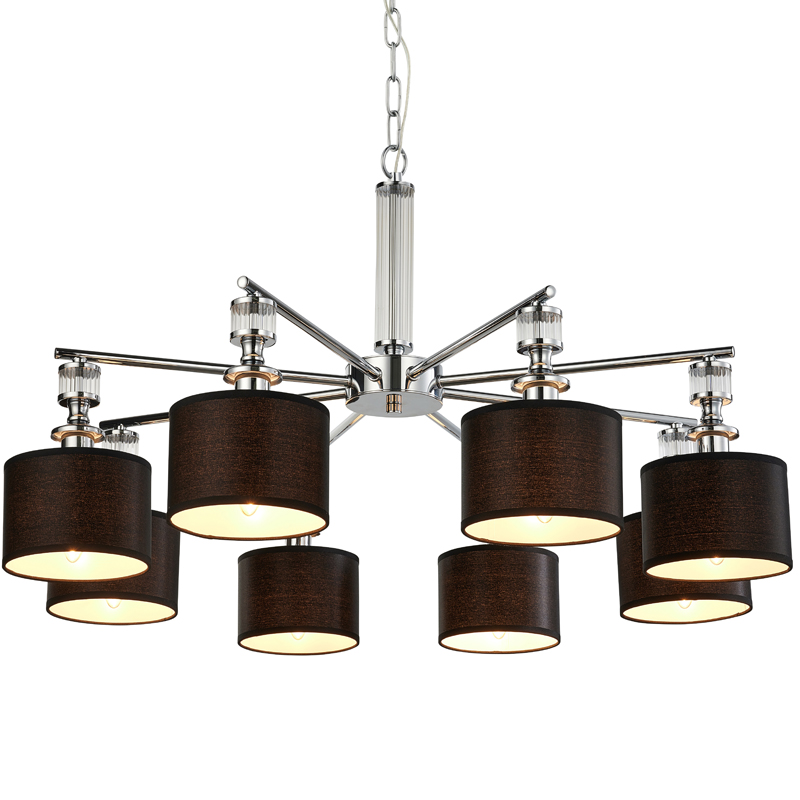 Люстра Isidora Chandelier Хром Серый Прозрачный Люстра Isidora Chandelier Хром Серый Прозрачный в Твери | Loft Concept
