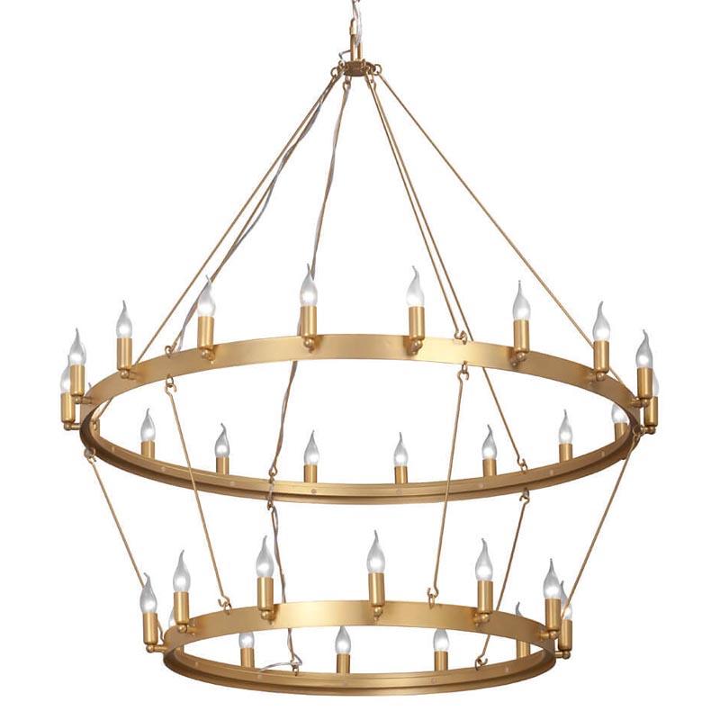 Люстра Camino Round Chandelier two tiers gold Золотой Люстра Camino Round Chandelier two tiers gold Золотой в Твери | Loft Concept