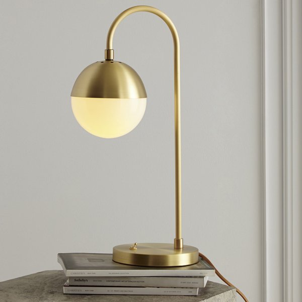 Настольная лампа Cedar Moss Table Lamp Латунь Белый Настольная лампа Cedar Moss Table Lamp Латунь Белый в Твери | Loft Concept