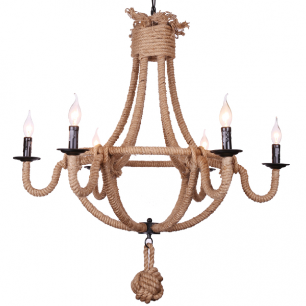 Люстра Loft Rope Chandelier Alegro 6 Черный Люстра Loft Rope Chandelier Alegro 6 Черный в Твери | Loft Concept