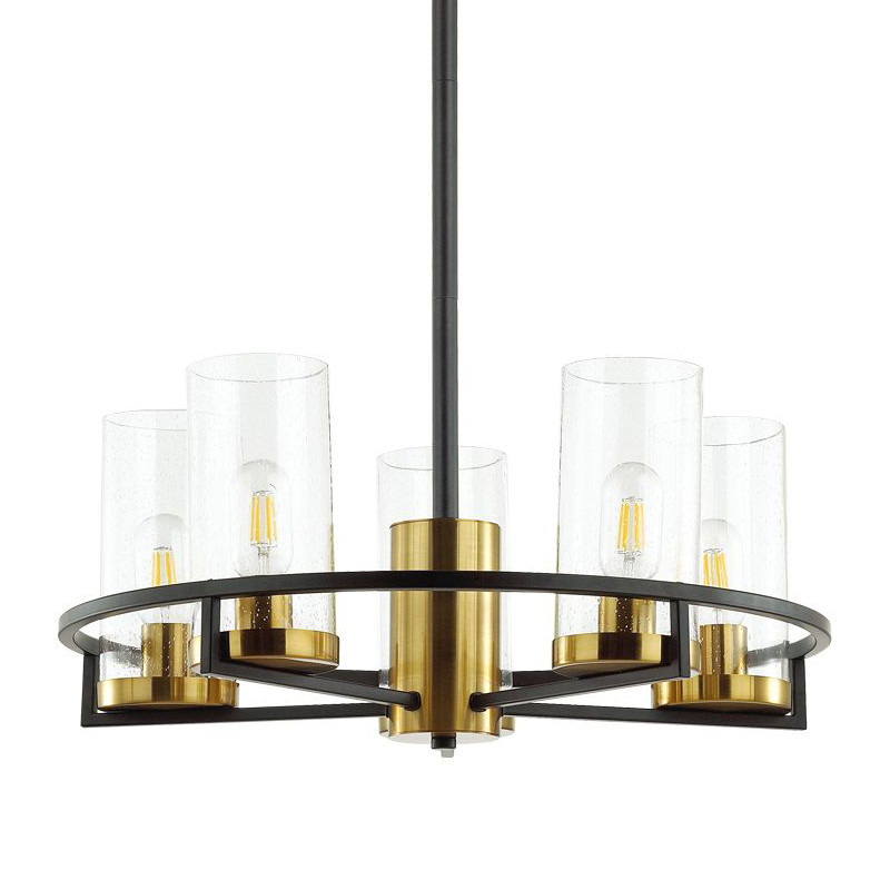 Люстра Goran chandelier 55 Черный Глянцевое золото Прозрачный Люстра Goran chandelier 55 Черный Глянцевое золото Прозрачный в Твери | Loft Concept