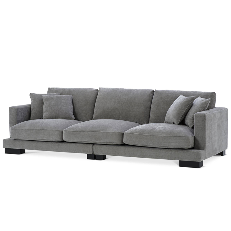 Диван Eichholtz Sofa Tuscany grey Серый Черный Диван Eichholtz Sofa Tuscany grey Серый Черный в Твери | Loft Concept