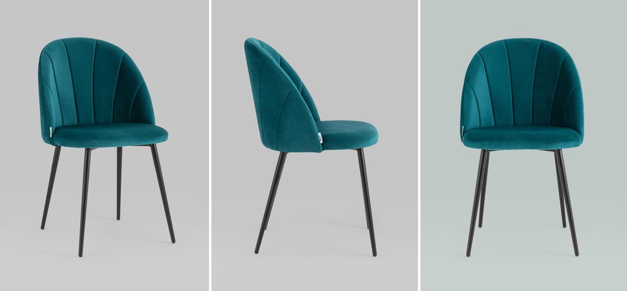 Стул Balsari S Chair Темно-Бирюзовый Велюр - фото