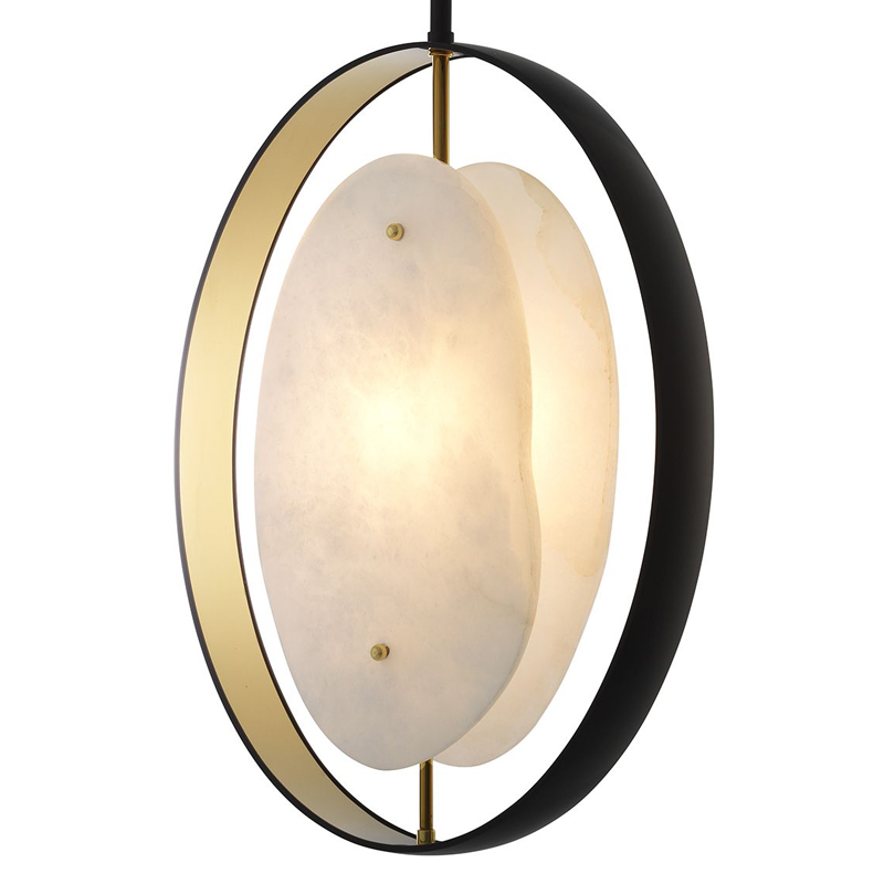 Подвесной светильник Eichholtz Chandelier Trissoni Черный Золотой Белый Подвесной светильник Eichholtz Chandelier Trissoni Черный Золотой Белый в Твери | Loft Concept