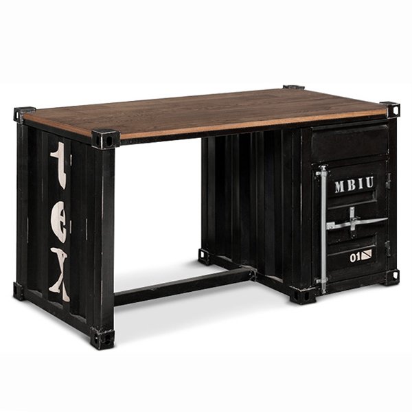 Письменный стол Metal & Oak Sea Container Desk Дуб темный Письменный стол Metal & Oak Sea Container Desk Дуб темный в Твери | Loft Concept