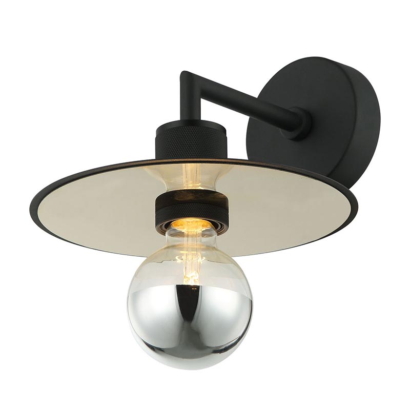 Бра Bruno Hat Black Wall Lamp Черный Золотой Бра Bruno Hat Black Wall Lamp Черный Золотой в Твери | Loft Concept