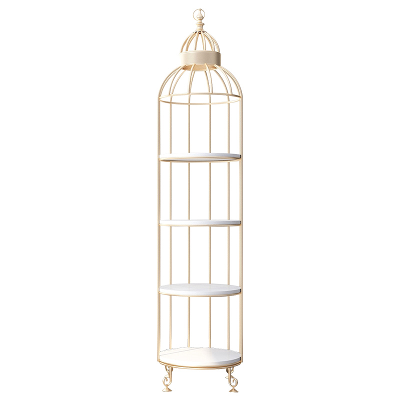 Стеллаж Cage Rack Circle gold Золотой Белый Стеллаж Cage Rack Circle gold Золотой Белый в Твери | Loft Concept