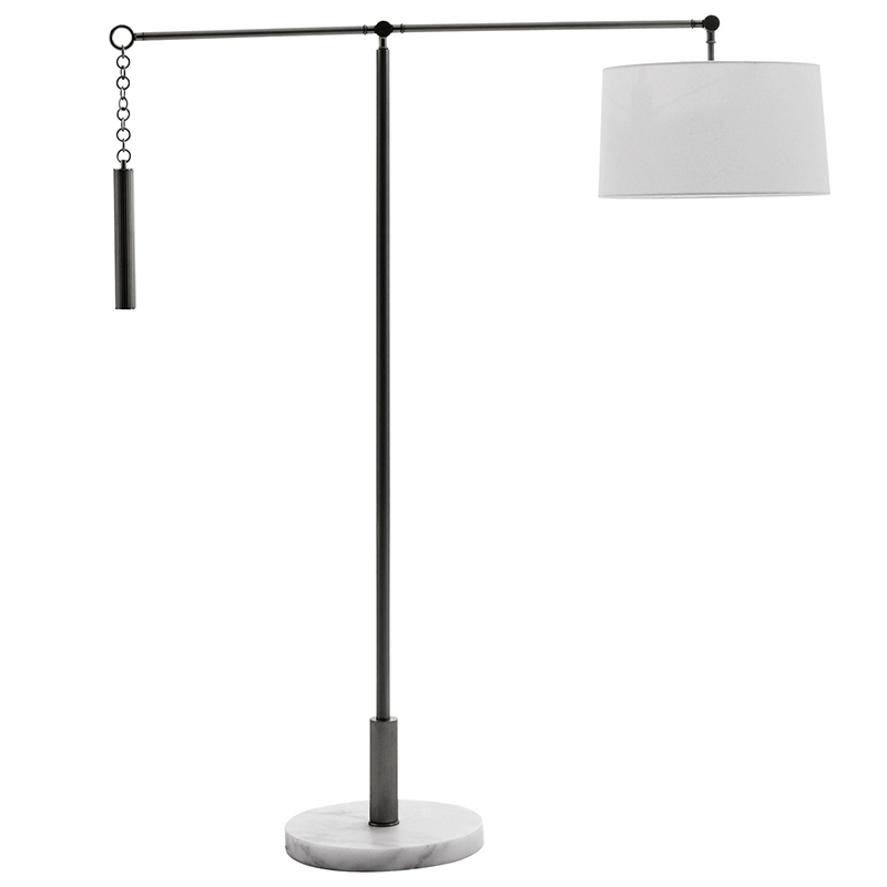 Торшер Arteriors NEWARK FLOOR LAMP Black Черный Белый Торшер Arteriors NEWARK FLOOR LAMP Black Черный Белый в Твери | Loft Concept