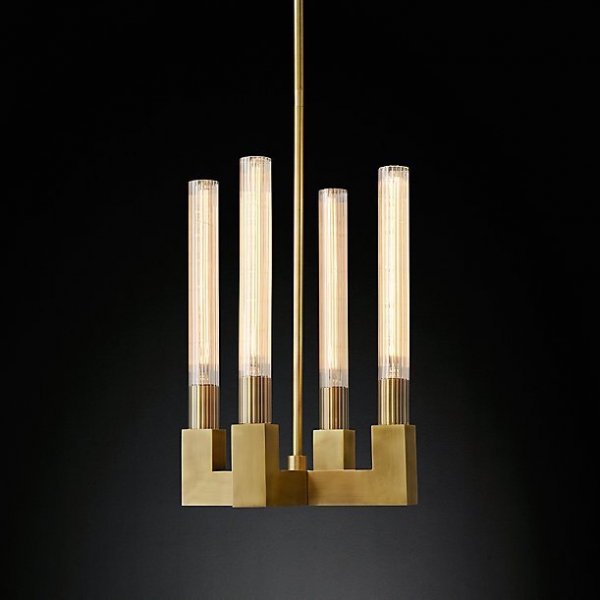 Люстра RH CANELLE Pendant lamp 4 Modern Brass Латунь Люстра RH CANELLE Pendant lamp 4 Modern Brass Латунь в Твери | Loft Concept